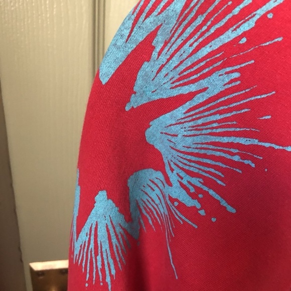 VERY RARE Red L.A.M.B. Gwen Stefani Cashmere Graphics Hoodie L M - Picture 5 of 7